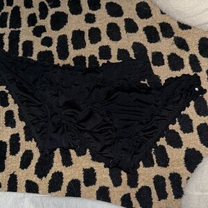 2 pairs of black scrunch bathing suit bottoms